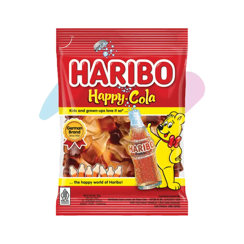 Kẹo Dẻo Haribo Happy Cola (Gói 80g)
