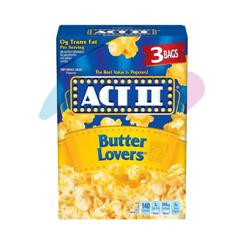 ACT II Microwave Popcorn - Butter Lovers (8.25oz Box - 3 Bags)