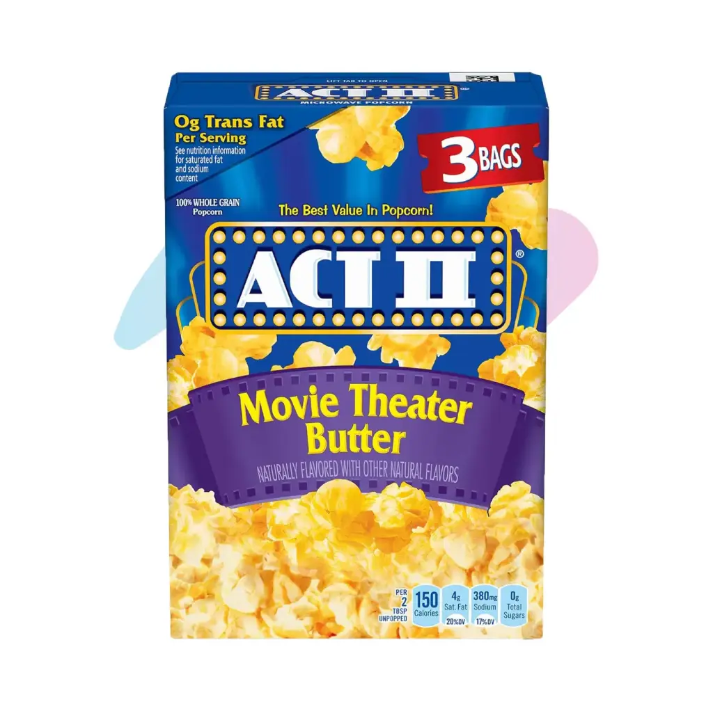 ACT II Microwave Popcorn - Movie Theater Butter (8.25oz Box - 3 Bags)
