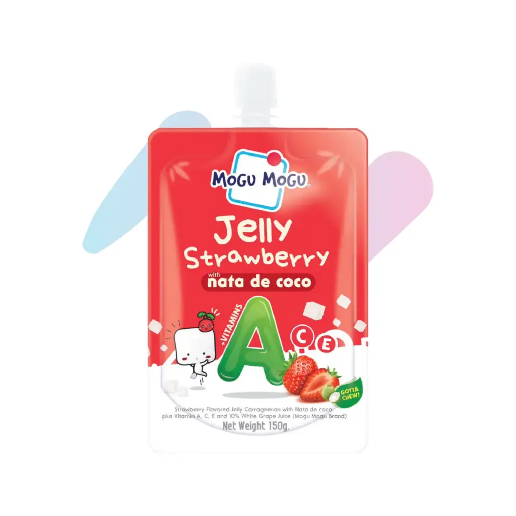 Nước Thạch Jelly Mogu Mogu Vị Dâu Vitamin A, C, E (Gói 150g)