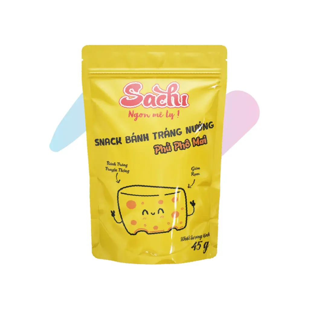 Snack Bánh Tráng Nướng SACHI Phủ Phô Mai (Gói 45g)