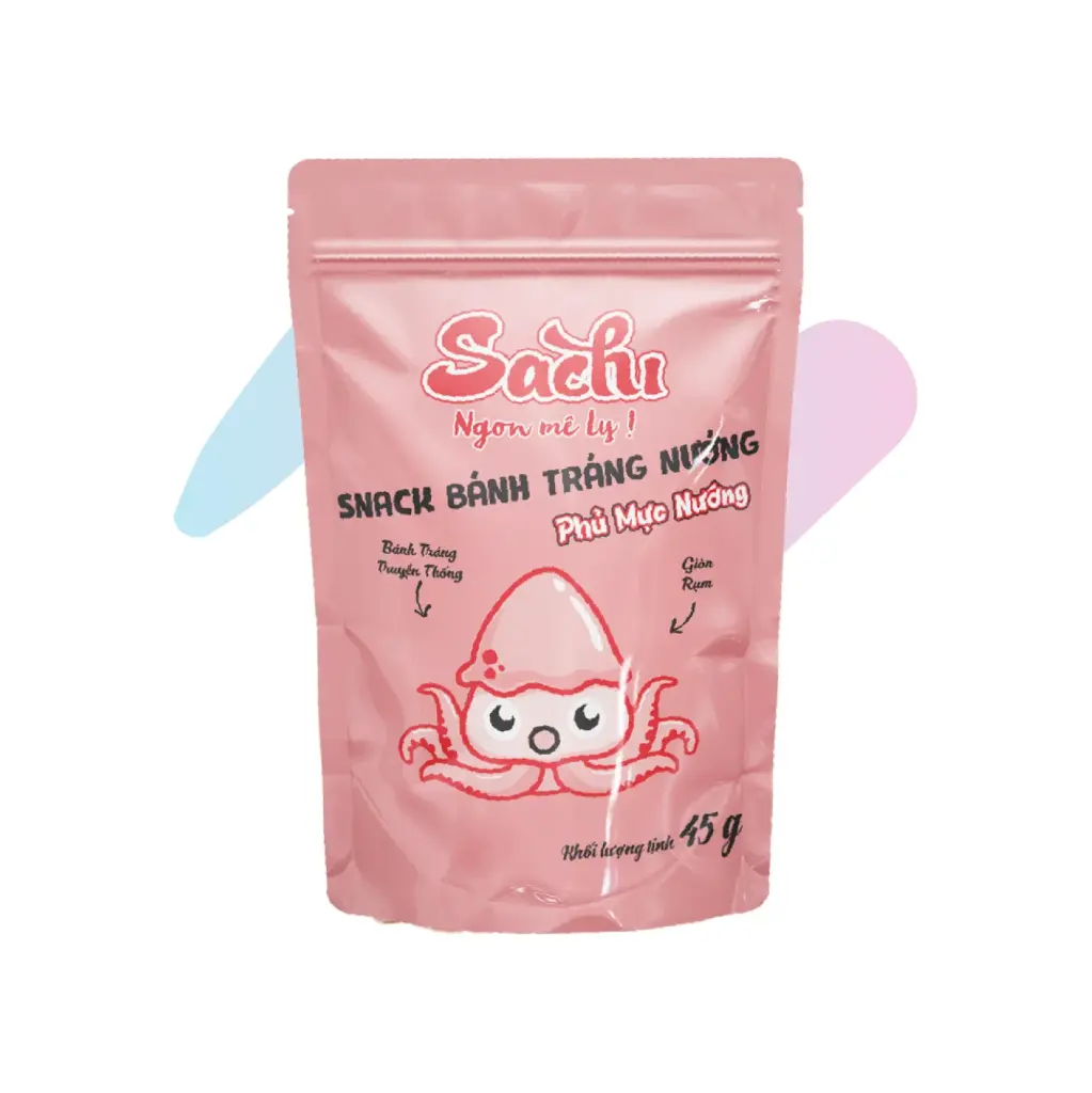 Snack Bánh Tráng Nướng SACHI Phủ Mực Nướng (Gói 45g)