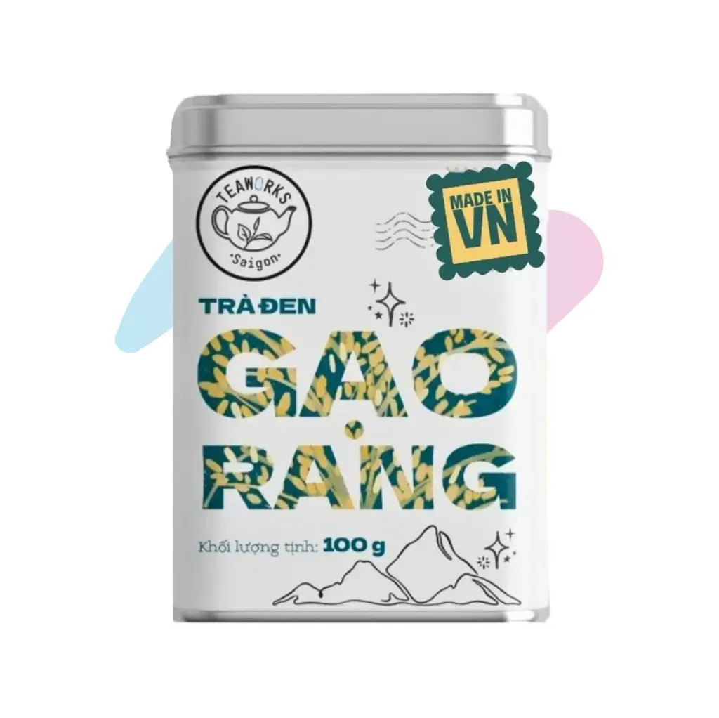 Trà Đen Gạo Rang Teaworks (Hộp Thiếc 100g)