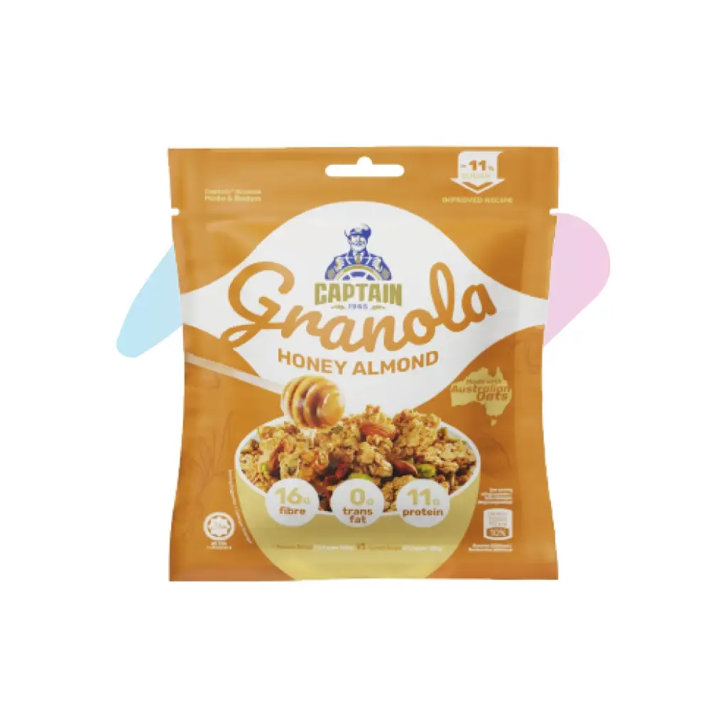 Captain Oats Honey Almond Granola Cereals (1.41oz Pack)