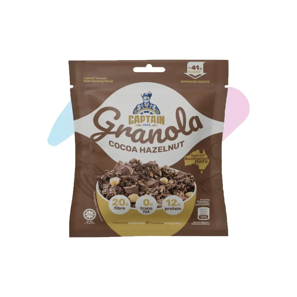 Captain Oats Cocoa Hazelnut Granola Cereals (1.41oz Pack)