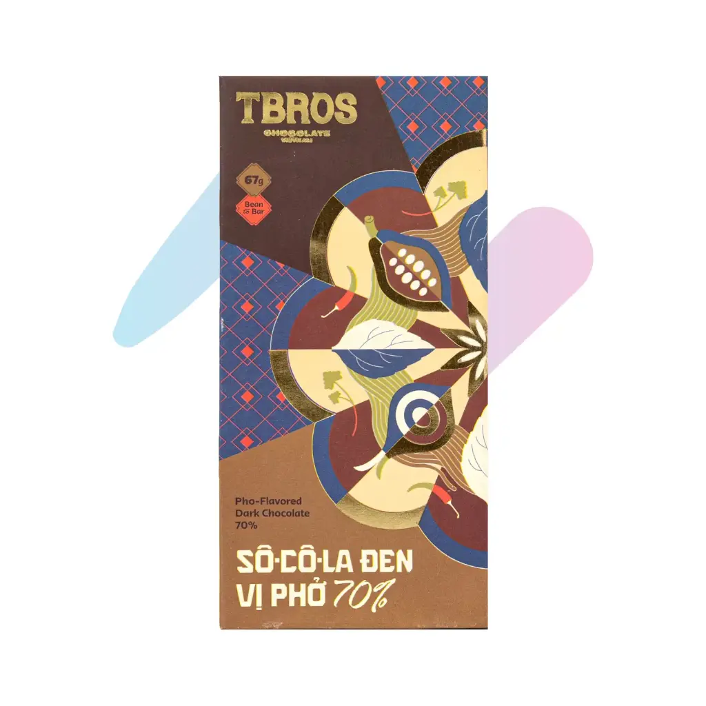 TBROS Local Premium Pho-Flavored Dark Chocolate 70% (2.36oz Bar)