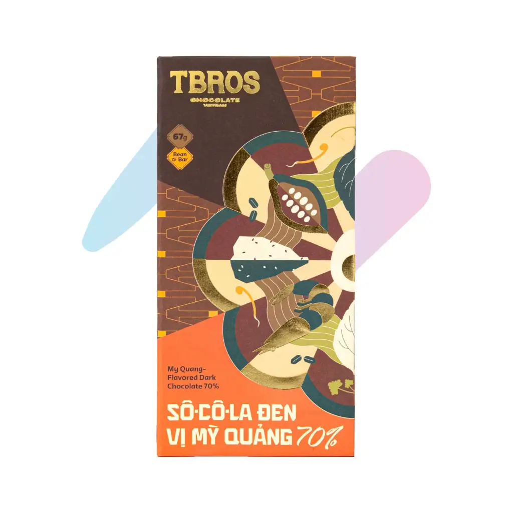 TBROS Local Premium My Quang-Flavored Dark Chocolate 70% (2.36oz Bar)