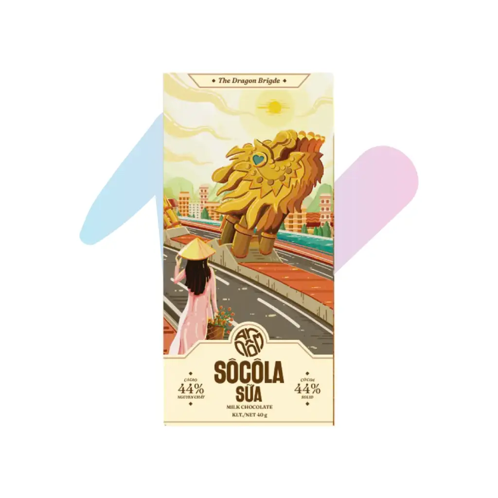 Socola Sữa 44% - An Nôm TBROS (Thanh 40g - Bộ Du Lịch)