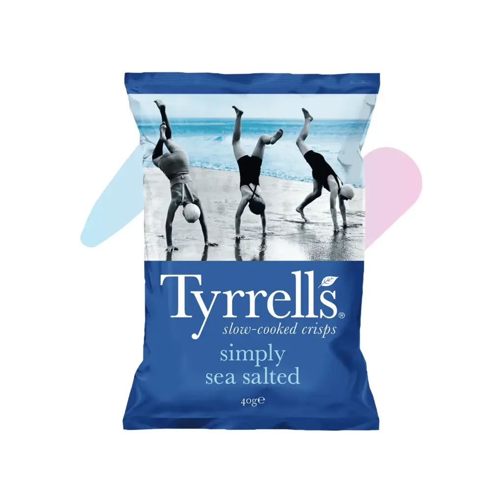 Khoai Tây Chiên Tyrrell's Vị Ít Muối Biển (Gói 40g)