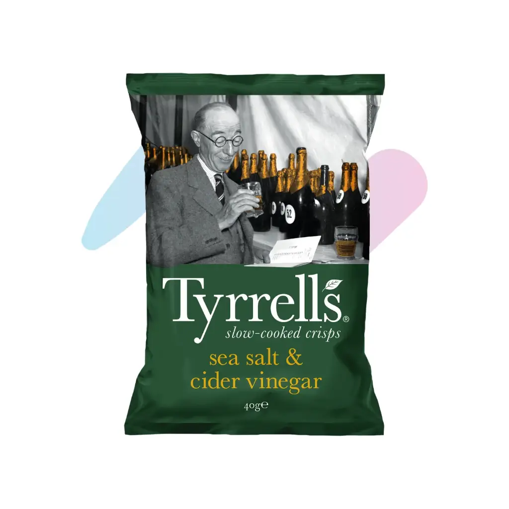 Tyrrell's Sea Salt & Cider Vinegar Potato Crisps (1.41oz Pack)