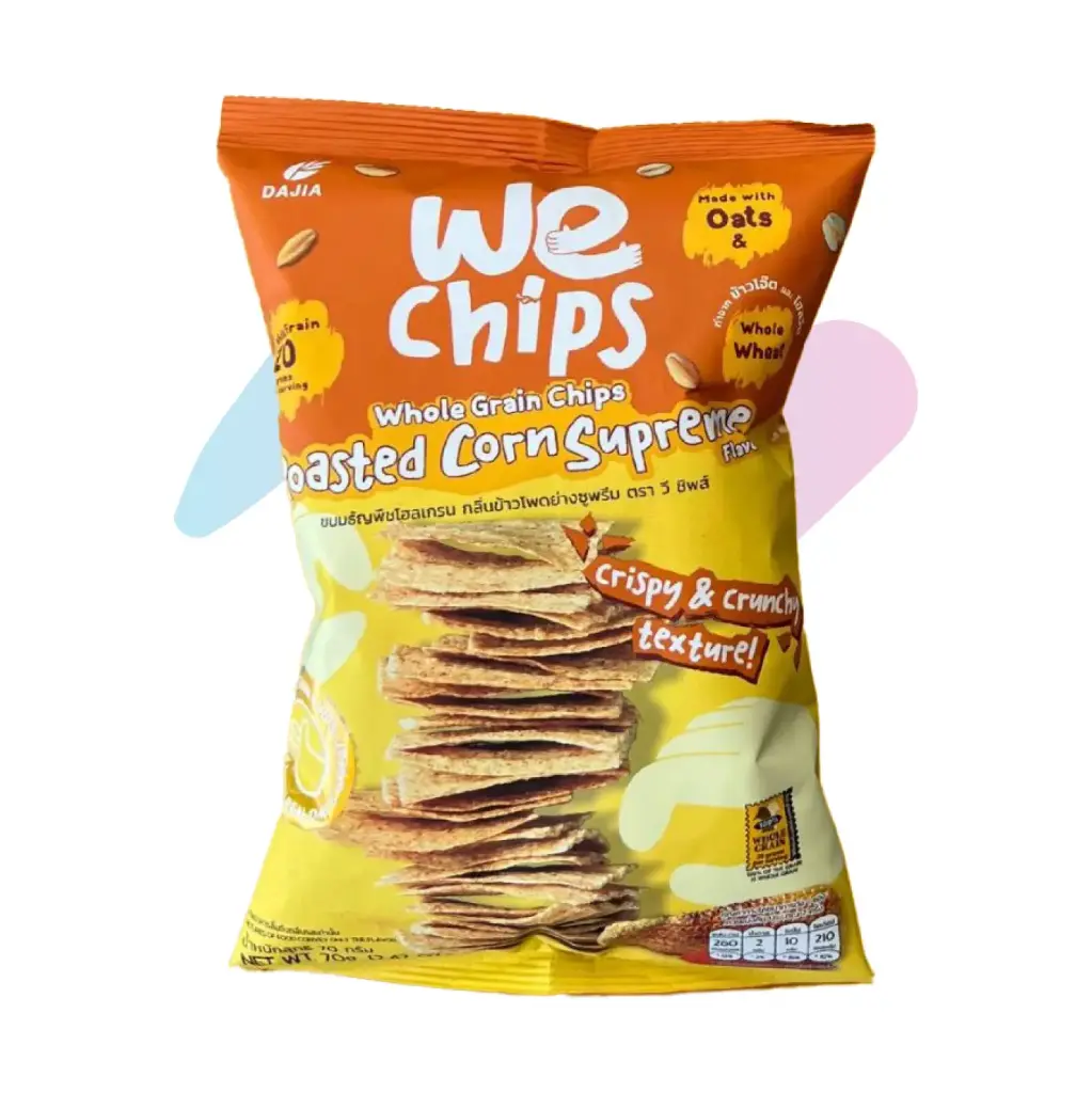 Bánh Snack Nguyên Cám WE Chips Vị Ngô Nướng Tuyệt Hảo (Gói 70g)
