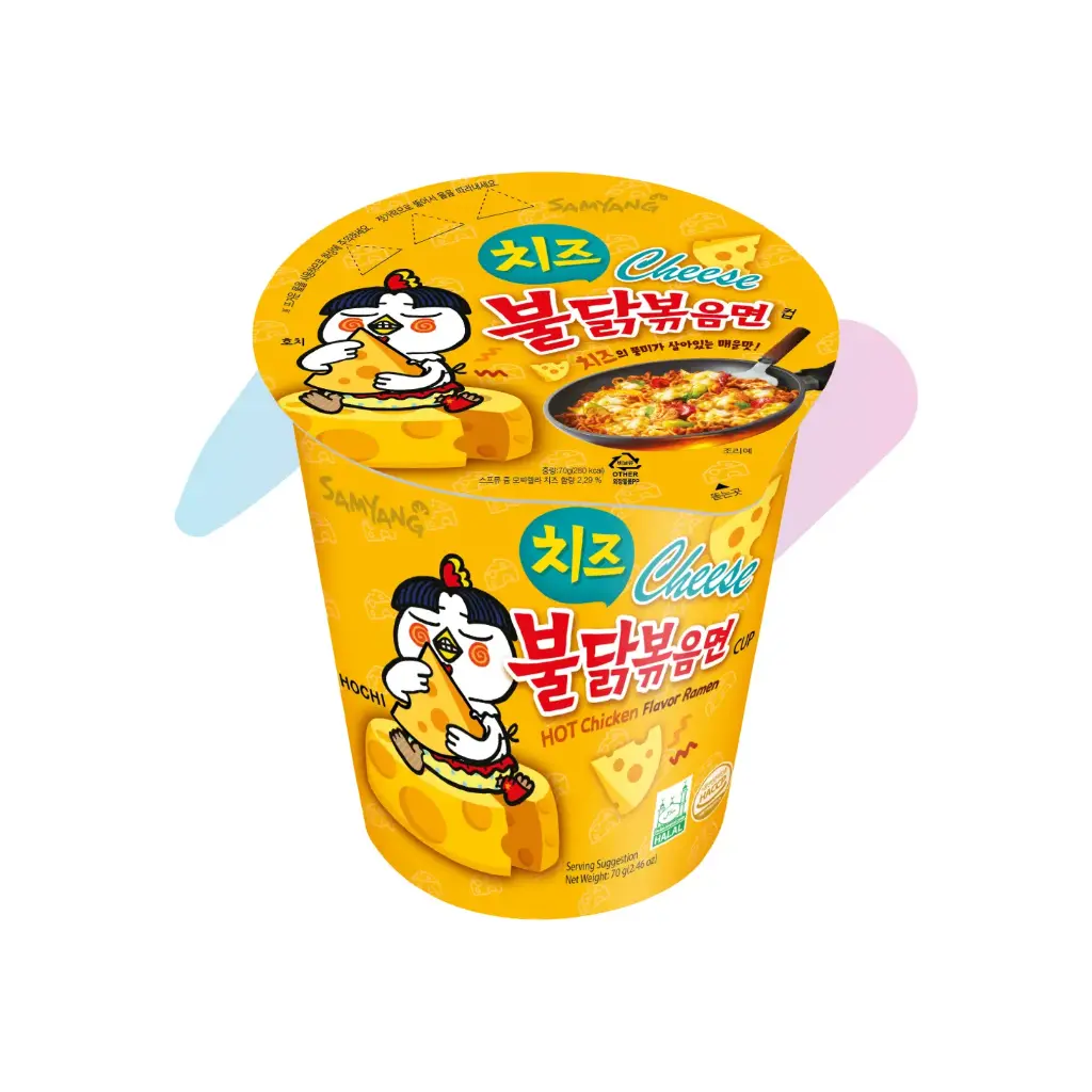 Mì Ly Samyang Gà Cay Phô Mai (Ly 70g)