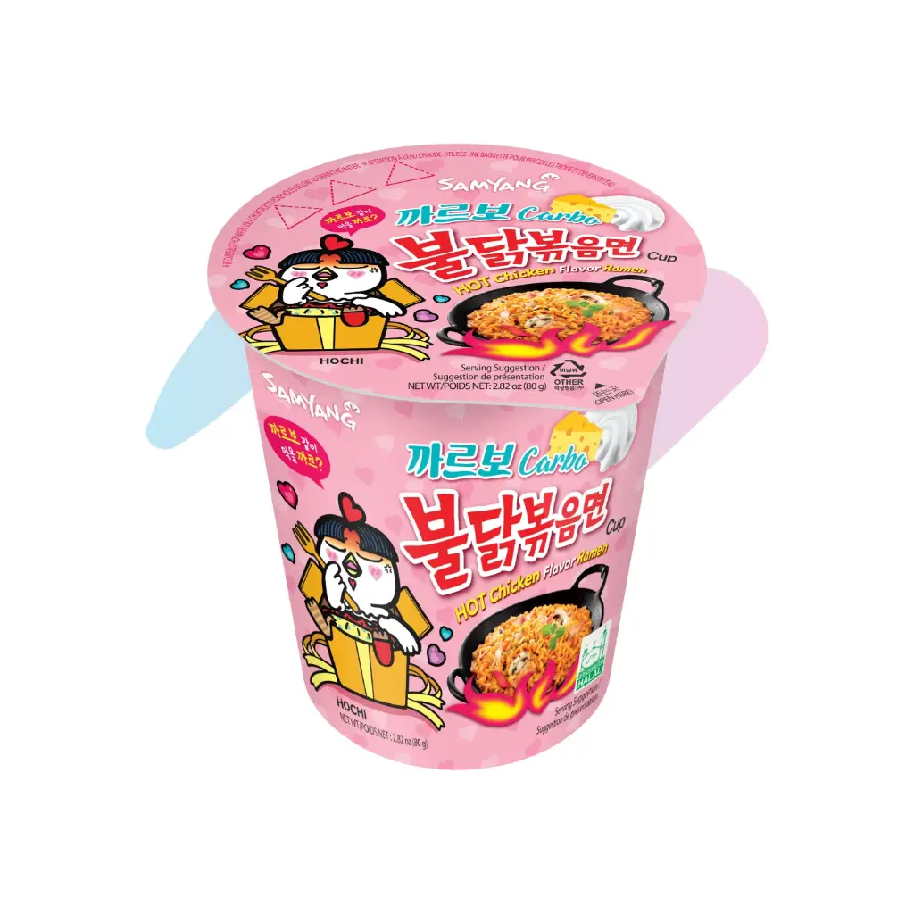 Samyang Hot Chicken Ramen Carbonara Flavor Cup (2.82oz Cup)
