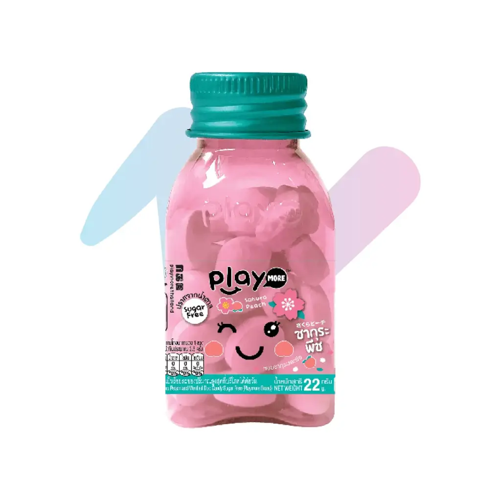 Playmore Cooling Sakura Peach Menthol Candy (0.78oz Jar)