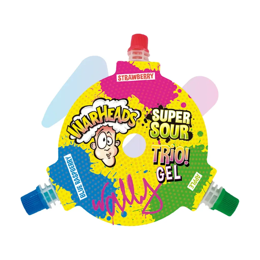 Kẹo Gel Trio 3 Cánh Siêu Chua Warheads (Gói 51g)
