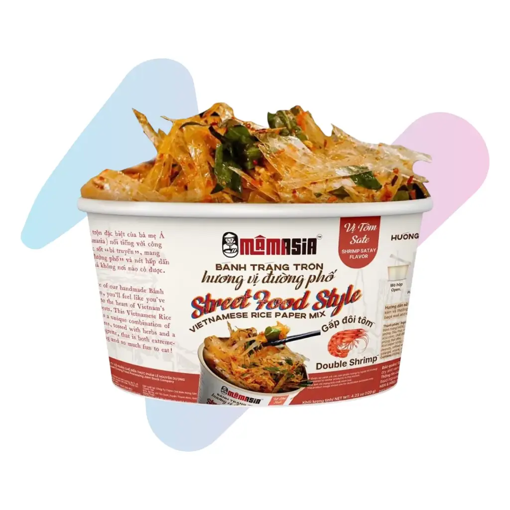 Mamasia Shrimp Satay Mixed Rice Paper Vietnamese Snack (4.23oz Box)