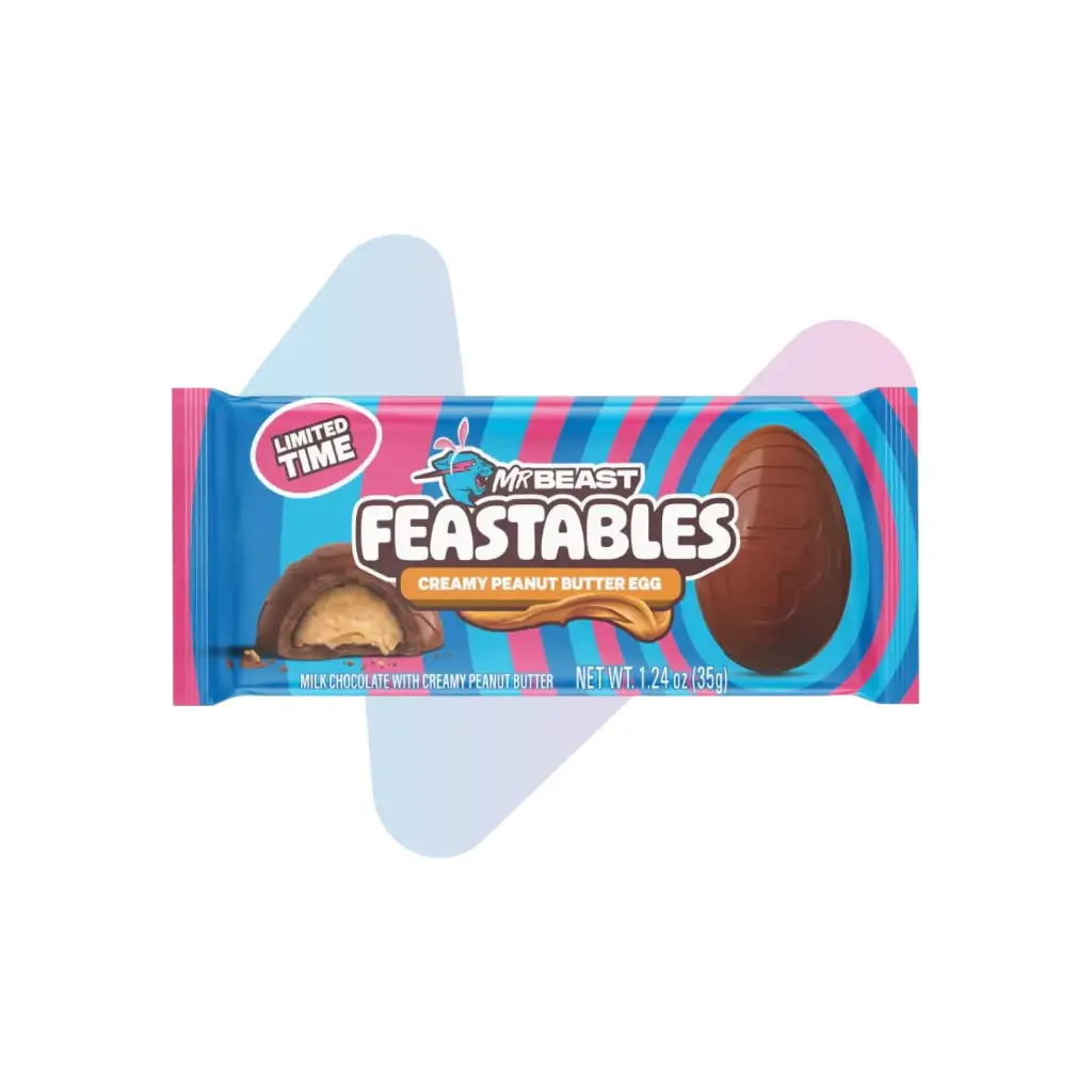 Socola Feastables MrBeast Dạng Trứng Vị Bơ Đậu Phộng (Gói 35g)